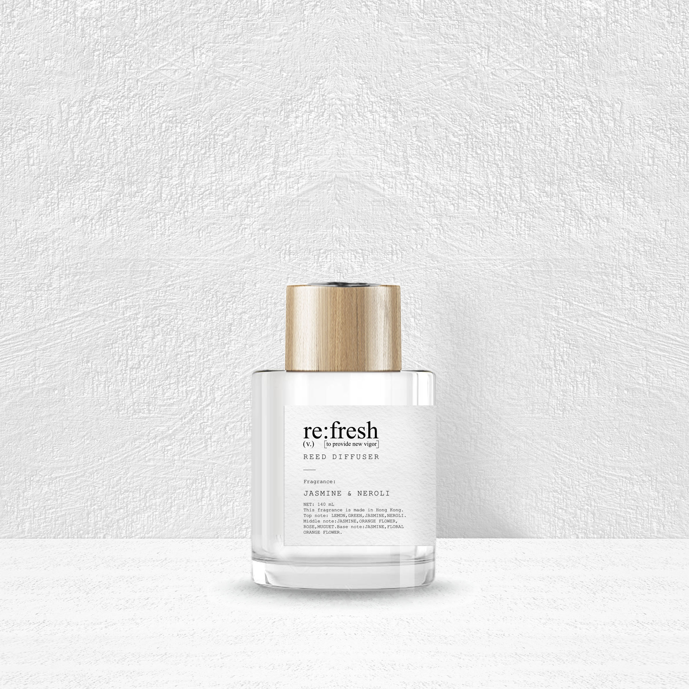 re:fresh 茉莉花與橙花香薰 140ml RFD017, image size:2400x2400