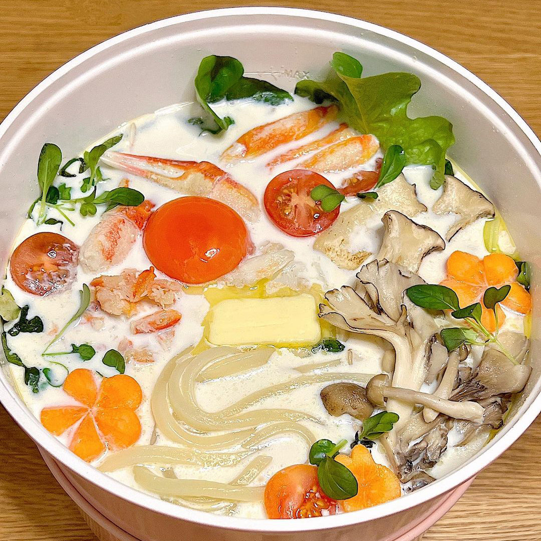 松葉蟹肉野菜牛油忌廉烏冬