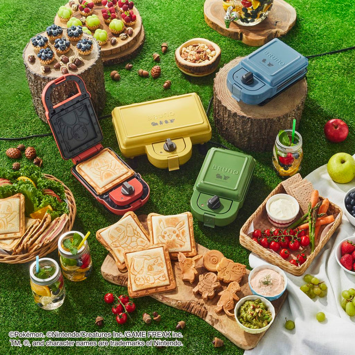 [Pre-Order Offer] Pokémon Limited Edition Single Hot Sandwich Maker (Red) - Free Taiyaki Plate Included! (Estimated delivery by November 10th)