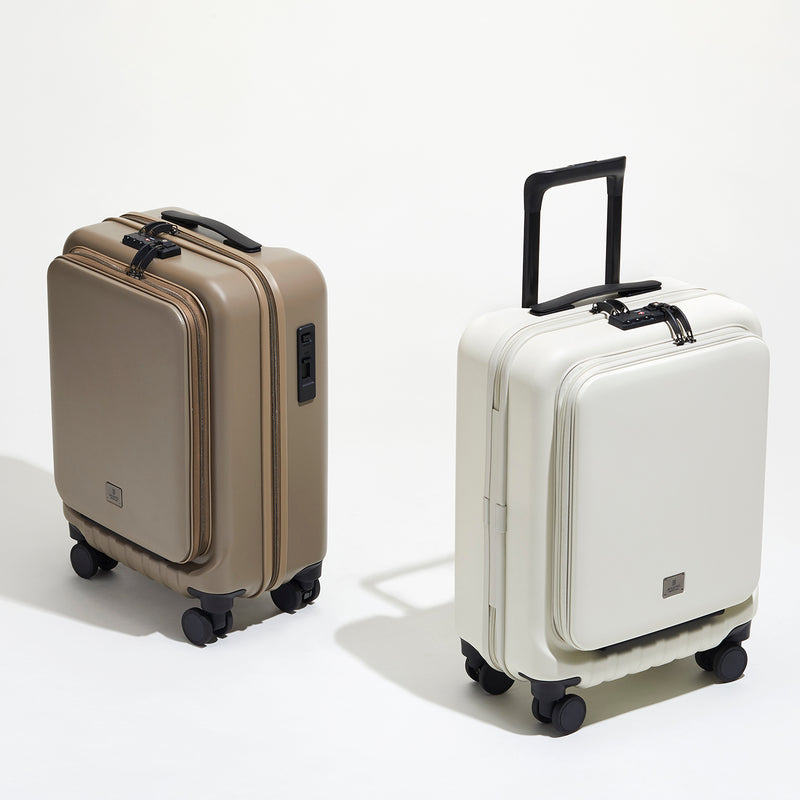 MILESTO UTILITY Front Pocket Cabin Size Luggage 31L - White MLS589-WH