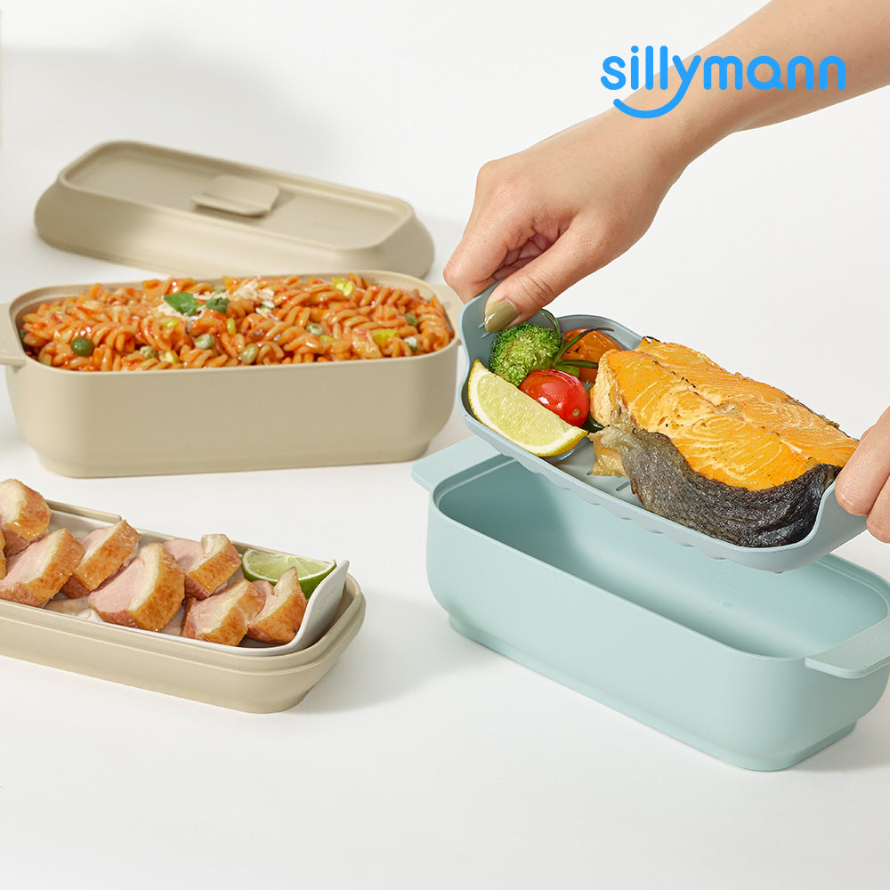 Sillymann Yori 微波爐矽膠蒸煮盒長型 WSK7016