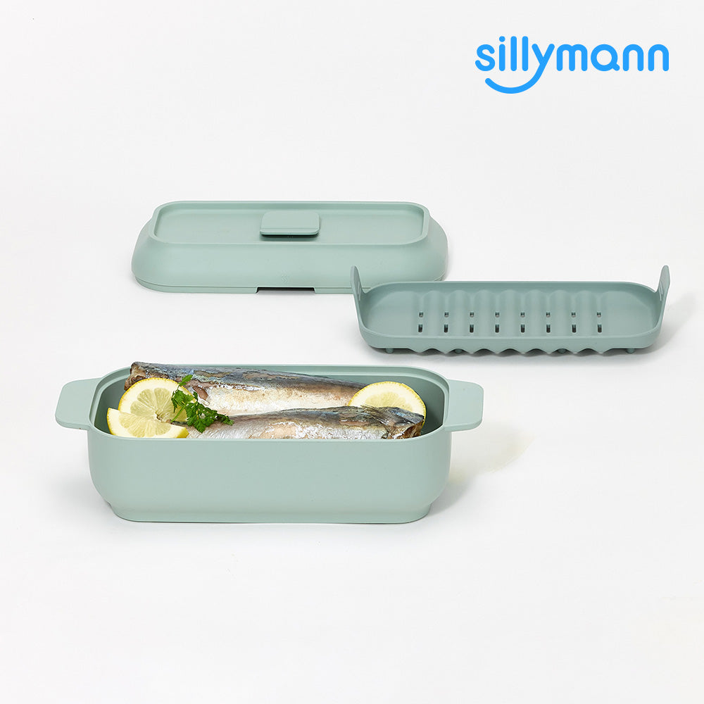 Sillymann Yori 微波爐矽膠蒸煮盒長型 WSK7016