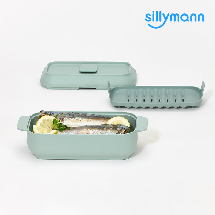 Sillymann Yori 微波爐矽膠蒸煮盒長型 WSK7016