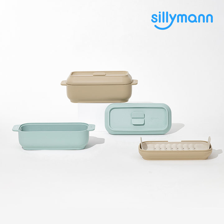 Sillymann Yori 微波爐矽膠蒸煮盒長型 WSK7016