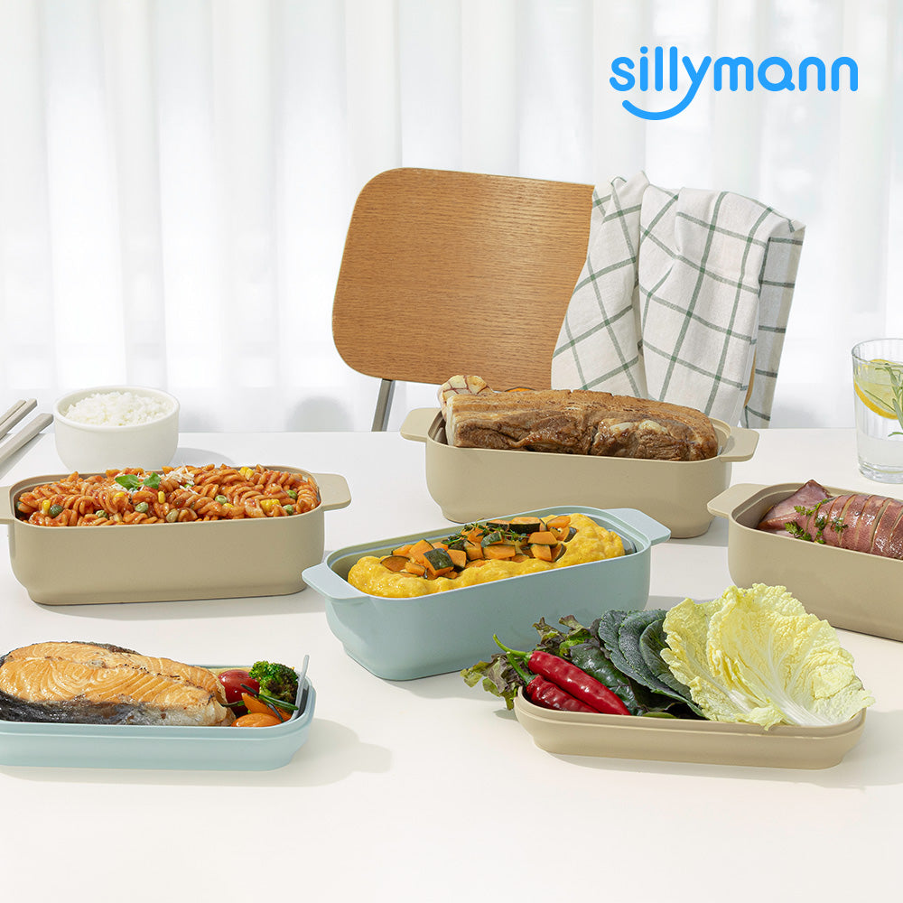 Sillymann Yori 微波爐矽膠蒸煮盒長型 WSK7016