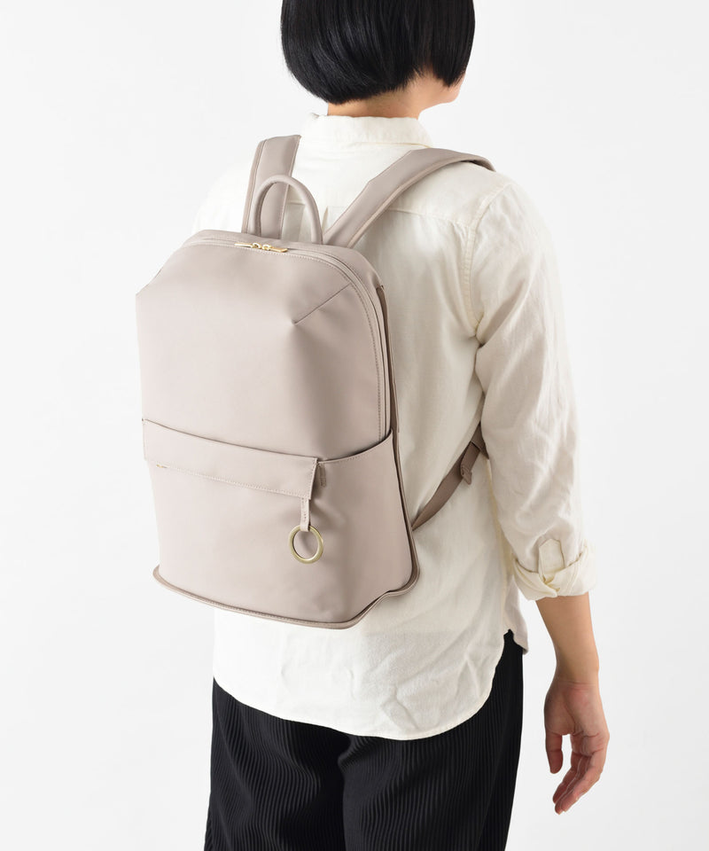 MILESTO Punto & Linea Front Pocket Backpack - Greige MLS873-GRG