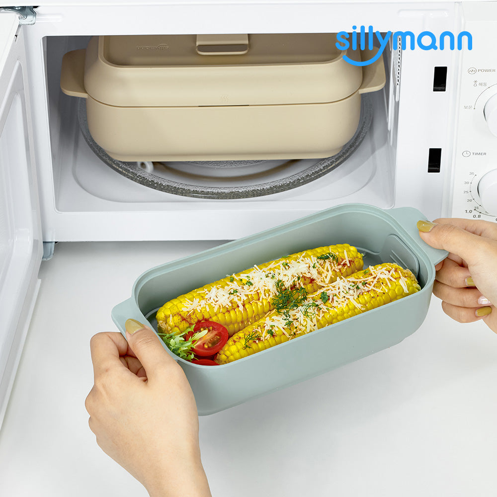 Sillymann Yori 微波爐矽膠蒸煮盒長型 WSK7016