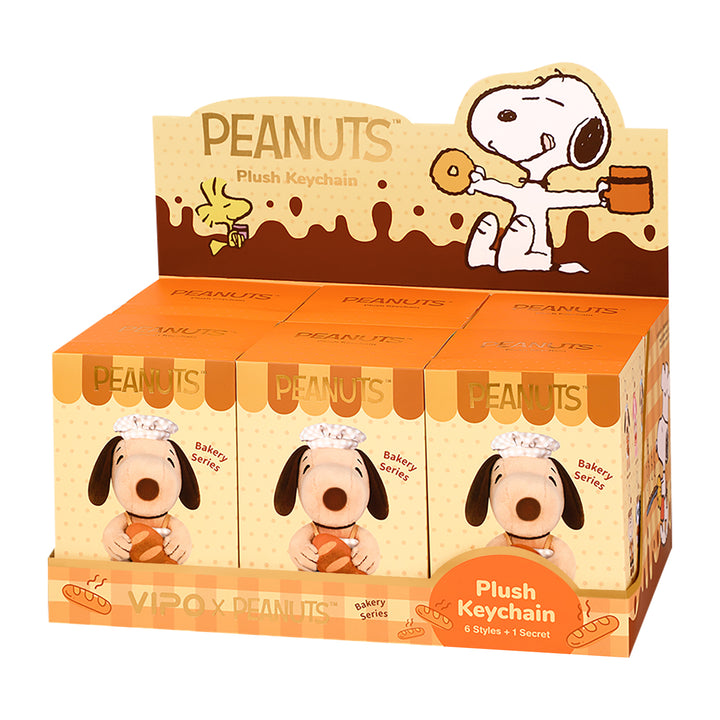 VIPO Peanuts Snoopy 烘焙系列毛毛鎖匙扣盲盒 (1箱6個不重覆) | SP37593-SET6