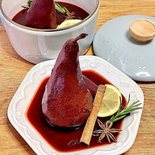 French Red Wine Braised Pears