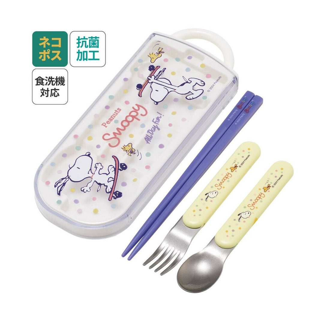 Skater 日本製抗菌Snoopy兒童餐具套裝 16.5cm - 白色 | SK-687730
