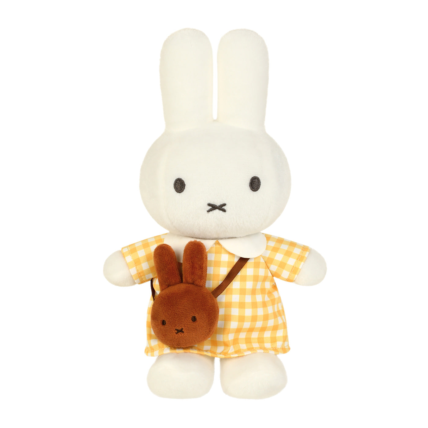 VIPO Miffy 黃色格紋連身裙毛公仔 | MIF37623