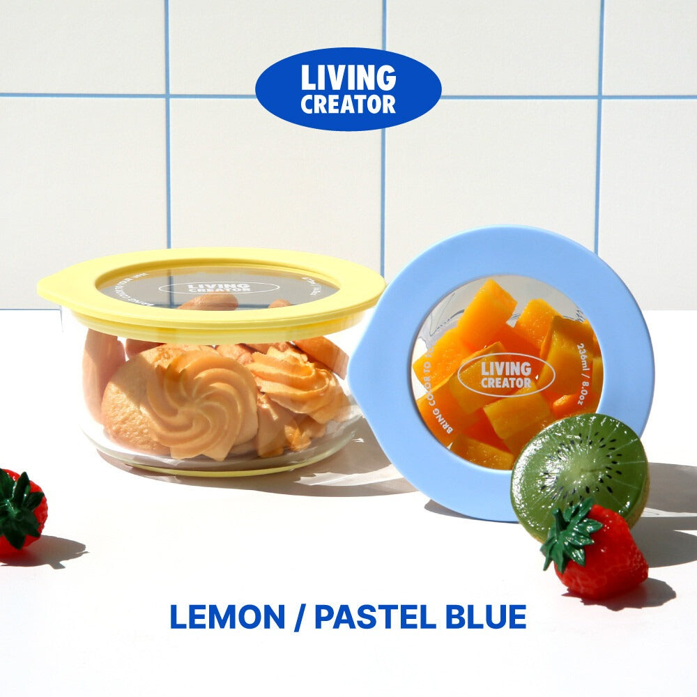 Living Creator Round Lock 圓形密實玻璃盒 2 件套裝 | RLSET