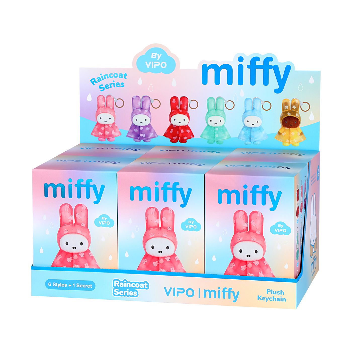 VIPO Miffy 彩色雨衣鑰匙扣盲盒 | MIF37655