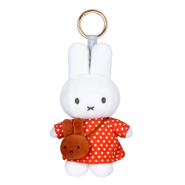 VIPO Miffy 毛絨鑰匙扣 - 紅底白點梅蘭妮包 | MIF37636