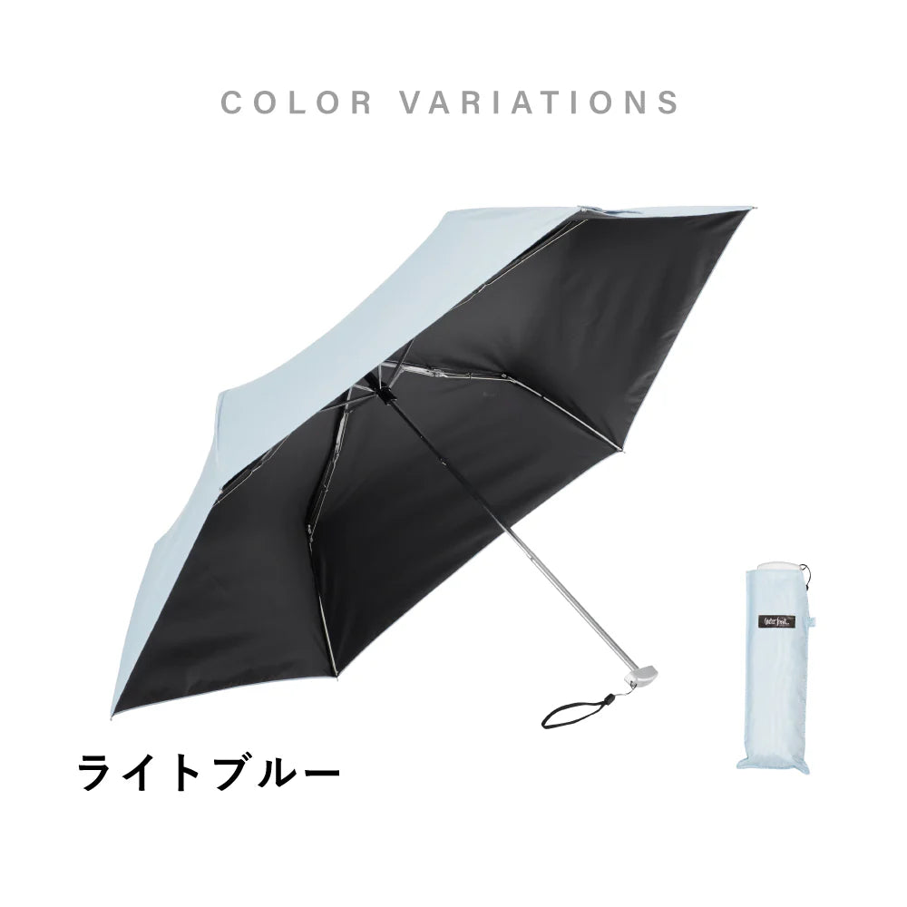 Waterfront Pokeflat Sunshade Folding Umbrella 50cm Silver Handle WF-S350-0773BK