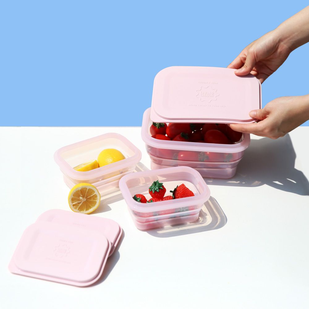 Living Creator Push Lock 摺疊式矽膠食物盒 1200ml | LI-PLR1200