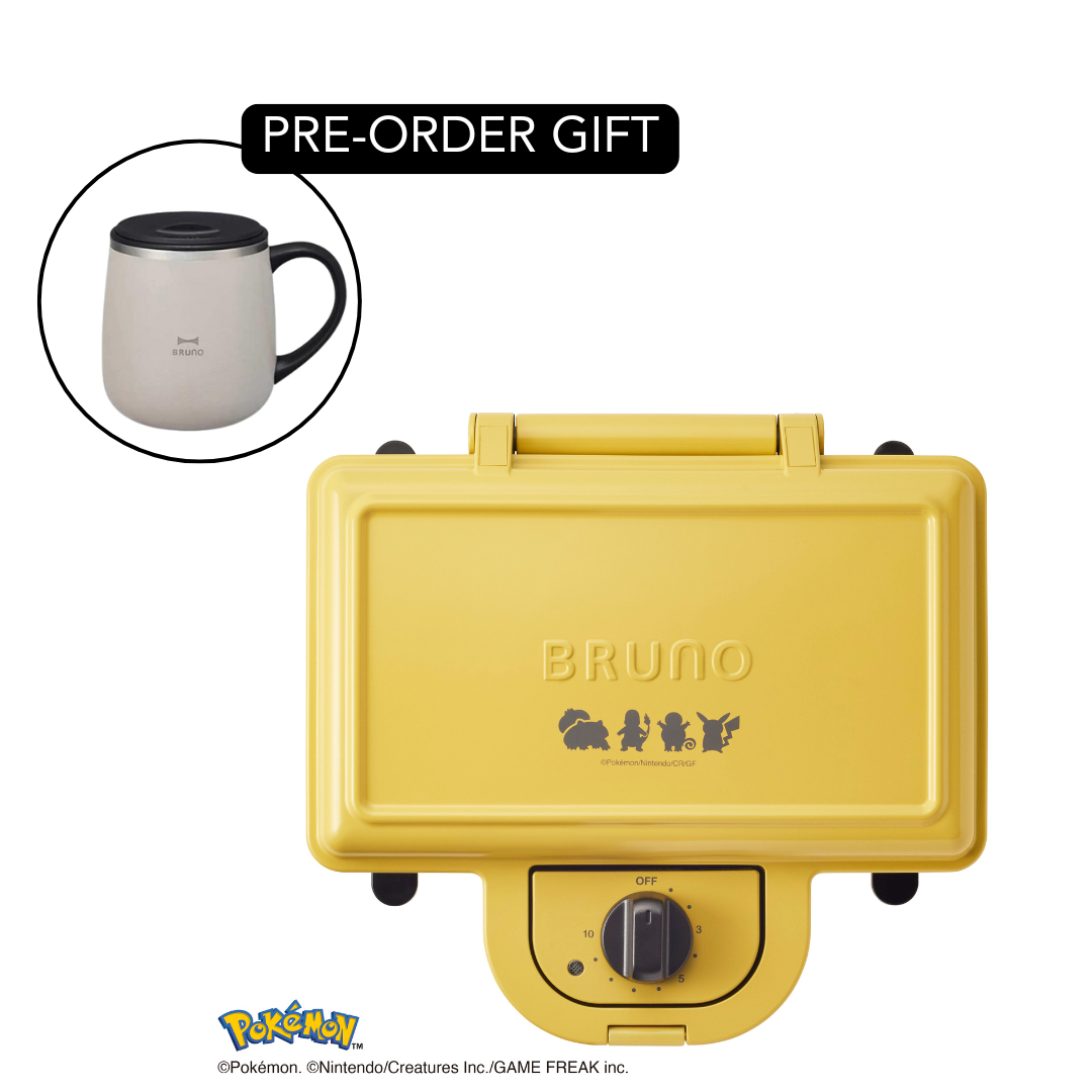 [Pre-Order Offer] Pokémon Limited Edition Double Sandwich Maker - Free BRUNO Stainless Steel Thermal Mug! (Estimated arrival before November 10)