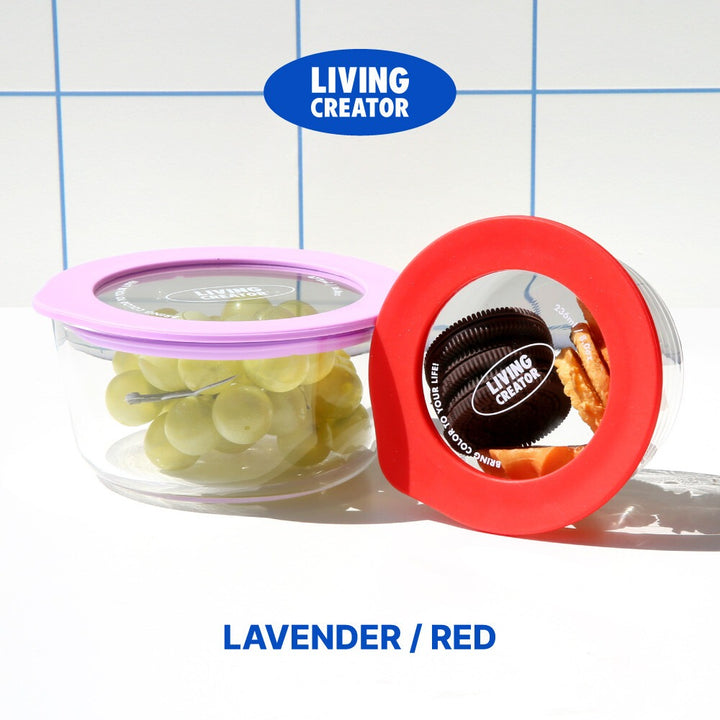 Living Creator Round Lock 圓形密實玻璃盒 2 件套裝 | RLSET