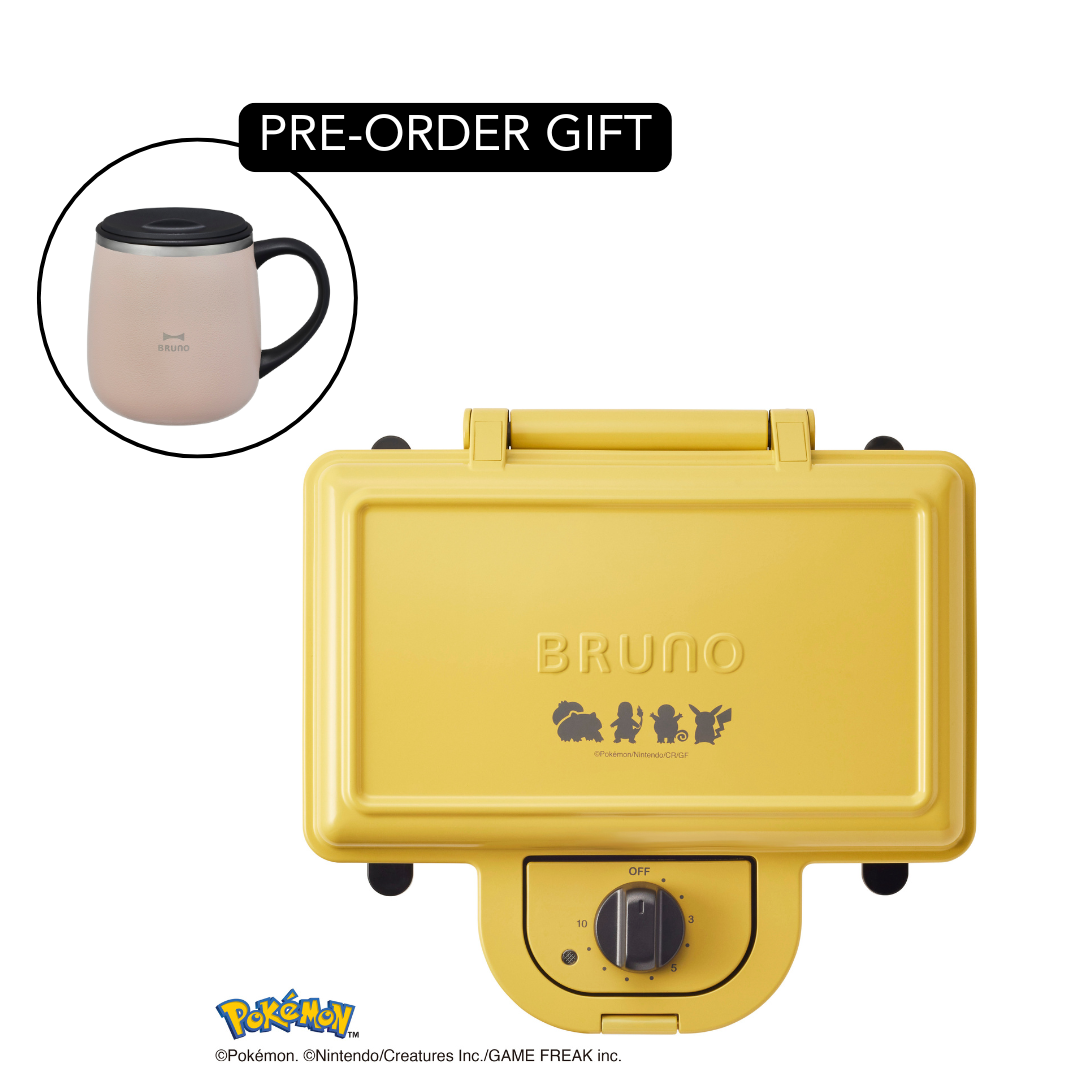 [Pre-Order Offer] Pokémon Limited Edition Double Sandwich Maker - Free BRUNO Stainless Steel Thermal Mug! (Estimated arrival before November 10)