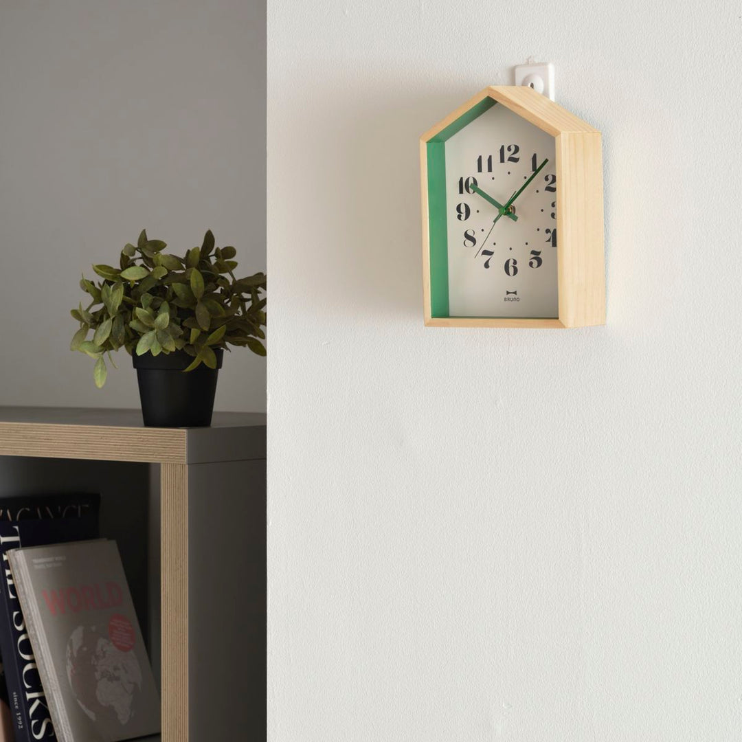 BRUNO Wood House 2-Way Clock | BCW042