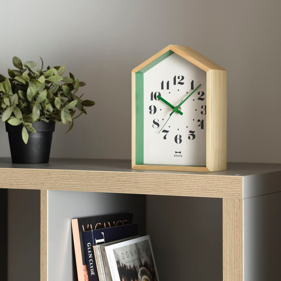 BRUNO Wood House 2-Way Clock | BCW042