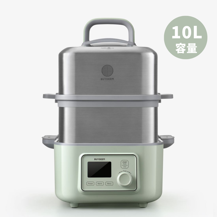 北鼎 BUYDEEM 全自動蒸燉鍋（連雙層蒸架、玻璃燉盅、方碟及食譜）- 綠色 BD-G564A501-SET