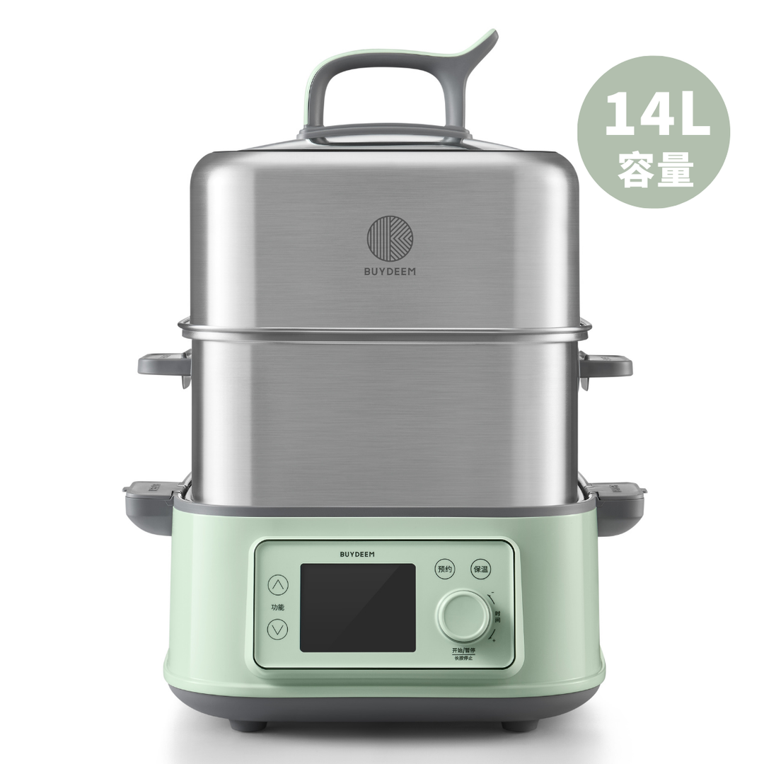BUYDEEM 14L Double Deck Food Steamer (S Chinese, HK Plug) | BD-G76-GR-SET