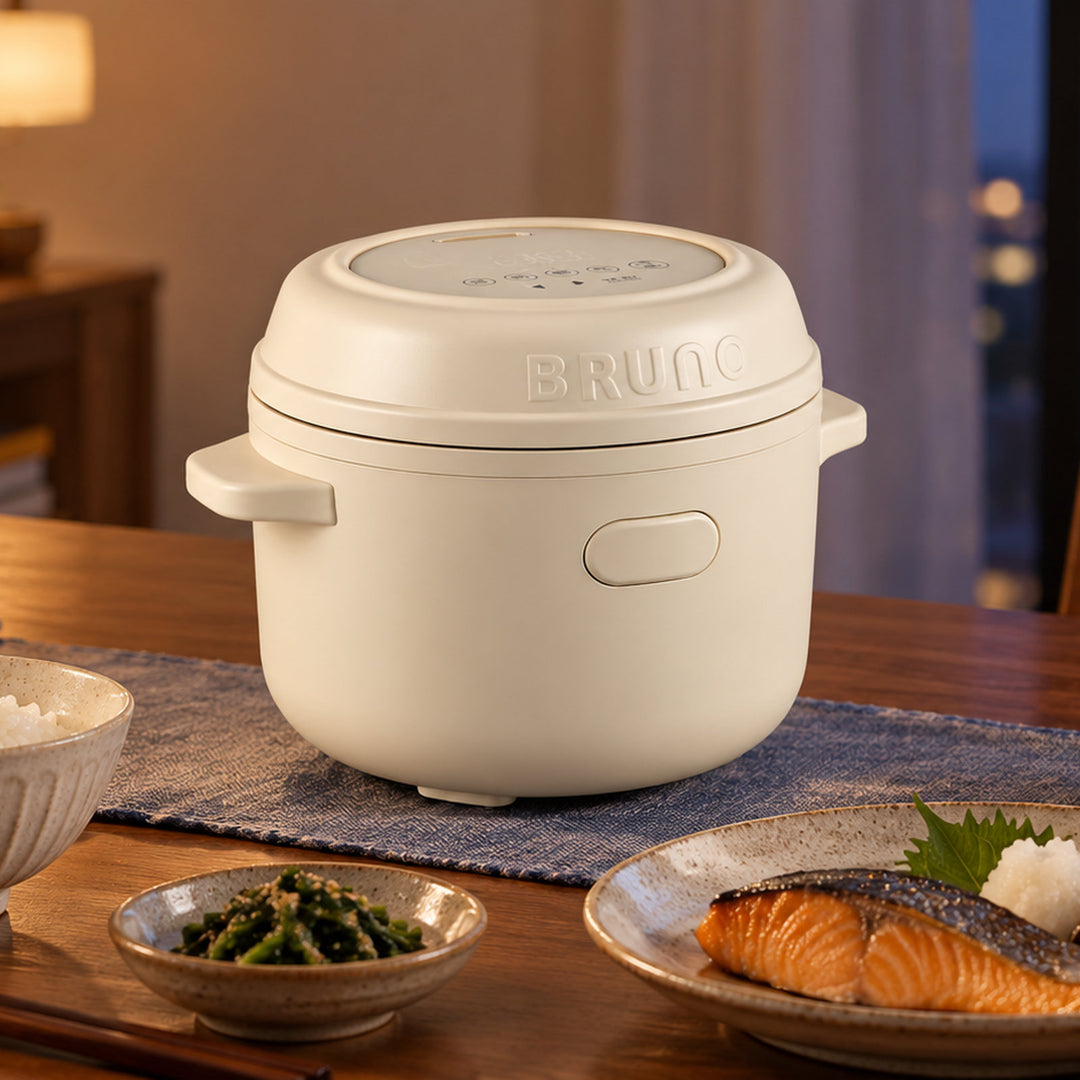 BRUNO 鈦內膽微壓小型電飯煲 1.5L | BZK-FB01HK-TI-IV