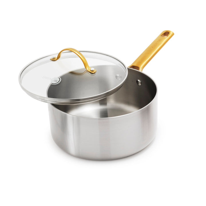 GreenPan Padova 不鏽鋼單柄深鍋 20cm 附蓋 | CC010327