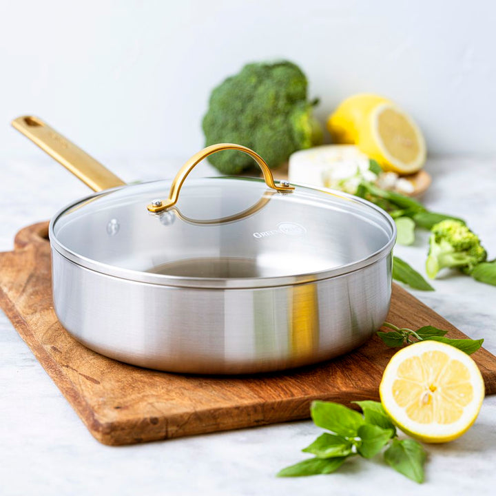 GreenPan Padova 不鏽鋼深煎鍋連蓋 24cm | CC010330