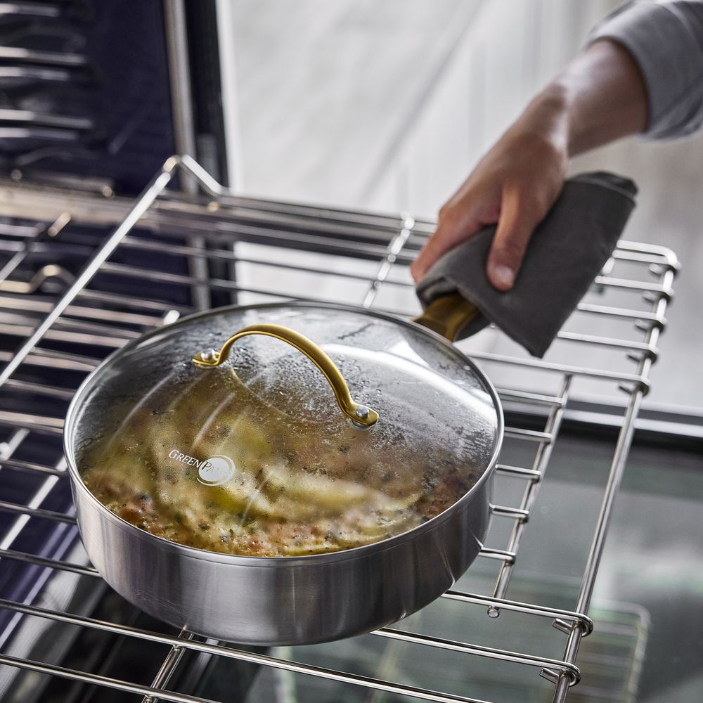 GreenPan Padova 不鏽鋼深煎鍋連蓋 24cm | CC010330