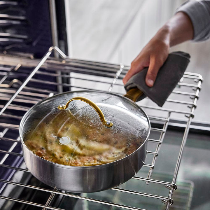 GreenPan Padova 不鏽鋼深煎鍋連蓋 24cm | CC010330