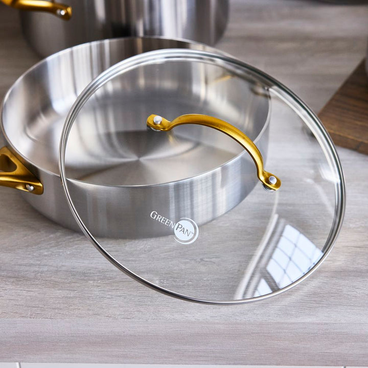 GreenPan Padova 不鏽鋼深煎鍋連蓋 24cm | CC010330