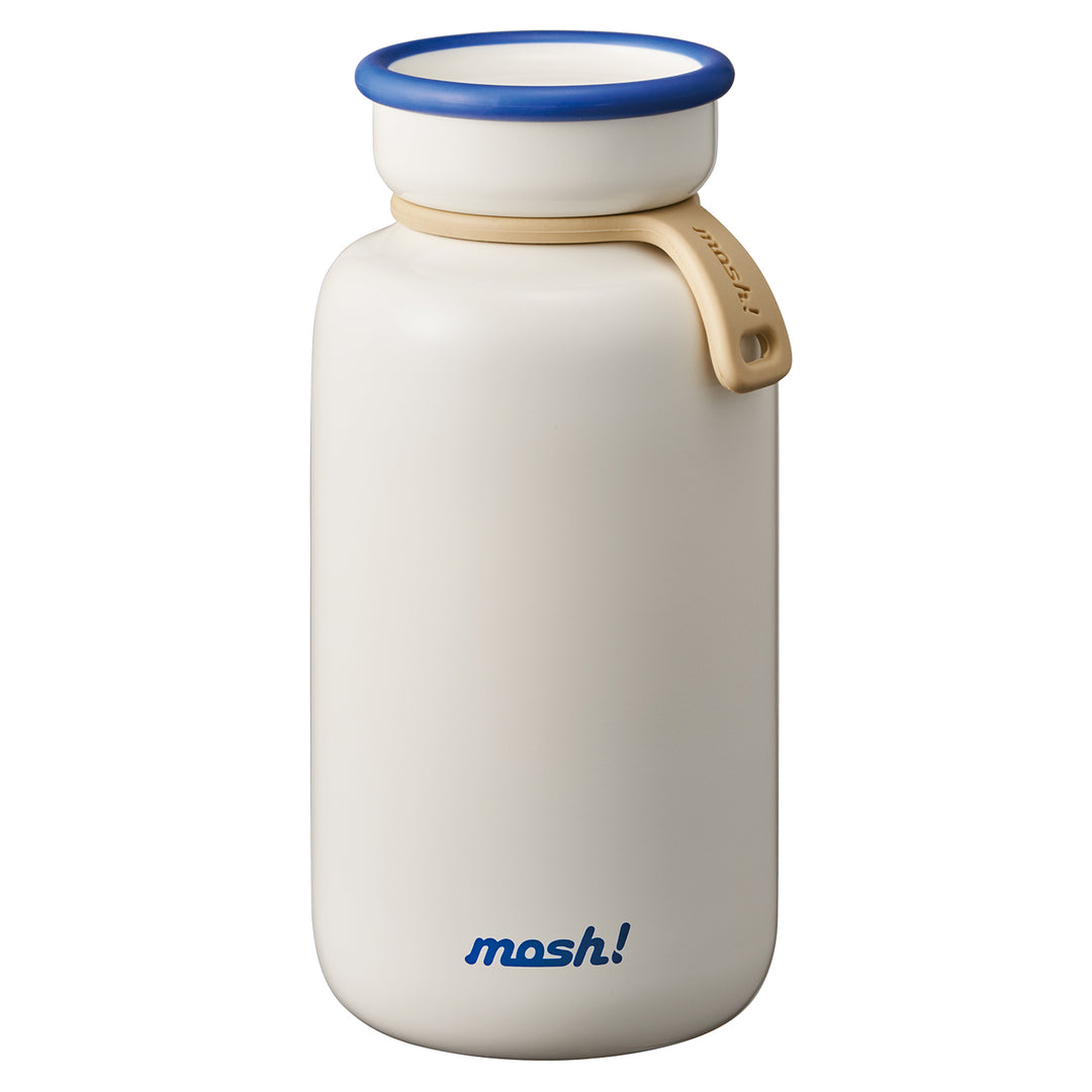 Mosh! Latte Bottle 450ml - White DS-DMLB450WH