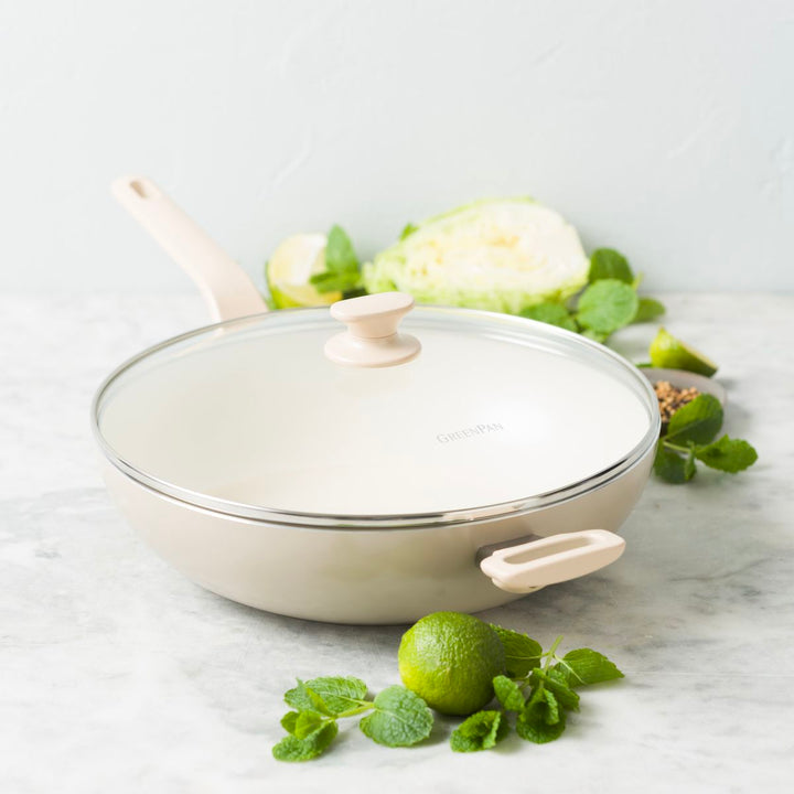GreenPan New Essence 陶瓷易潔炒鑊 32cm 連蓋 | CC010038