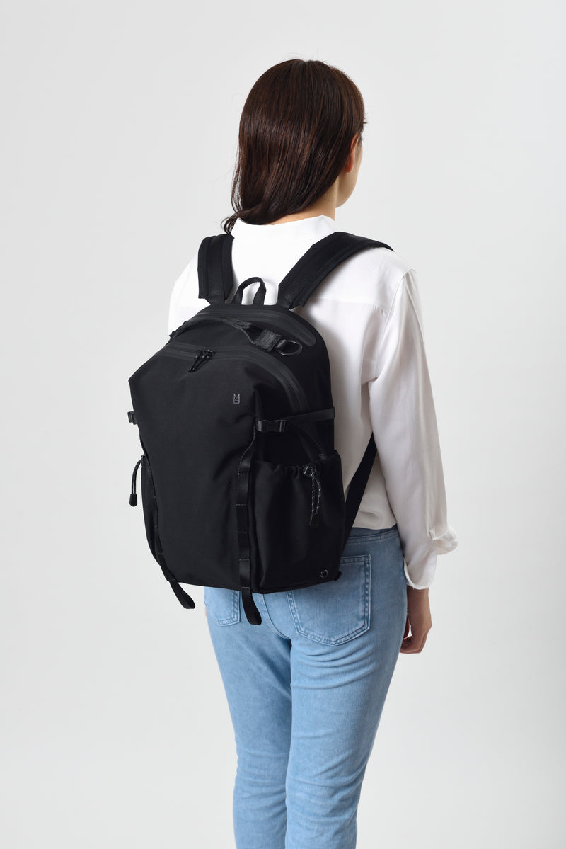 MILESTO LIKID Side Buckle Backpack - Black MLS843-BK