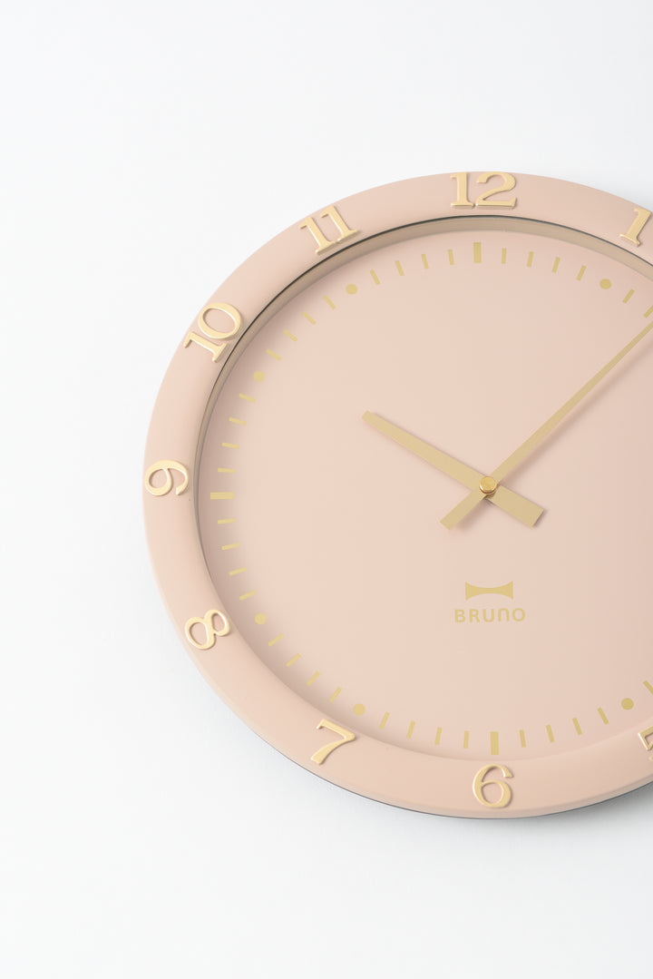 BRUNO Pastel Wall Clock - Pink Beige