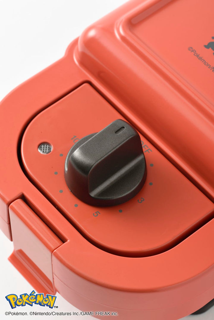 [Pre-Order Offer] Pokémon Limited Edition Single Hot Sandwich Maker (Red) - Free Taiyaki Plate Included! (Estimated delivery by November 10th)