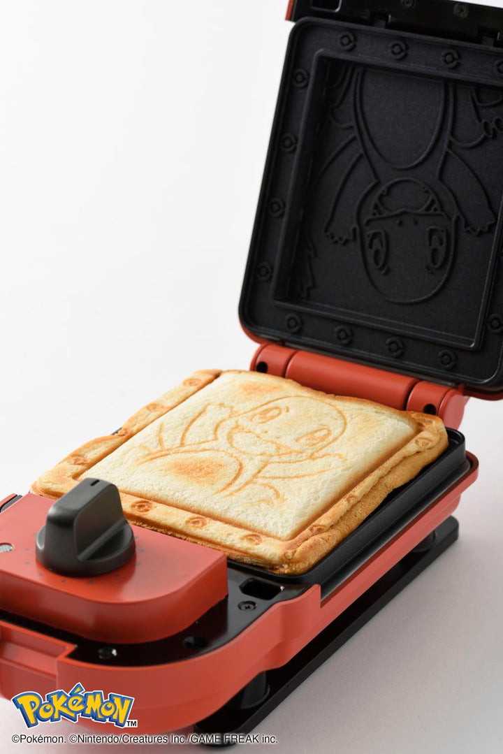 [Pre-Order Offer] Pokémon Limited Edition Single Hot Sandwich Maker (Red) - Free Taiyaki Plate Included! (Estimated delivery by November 10th)