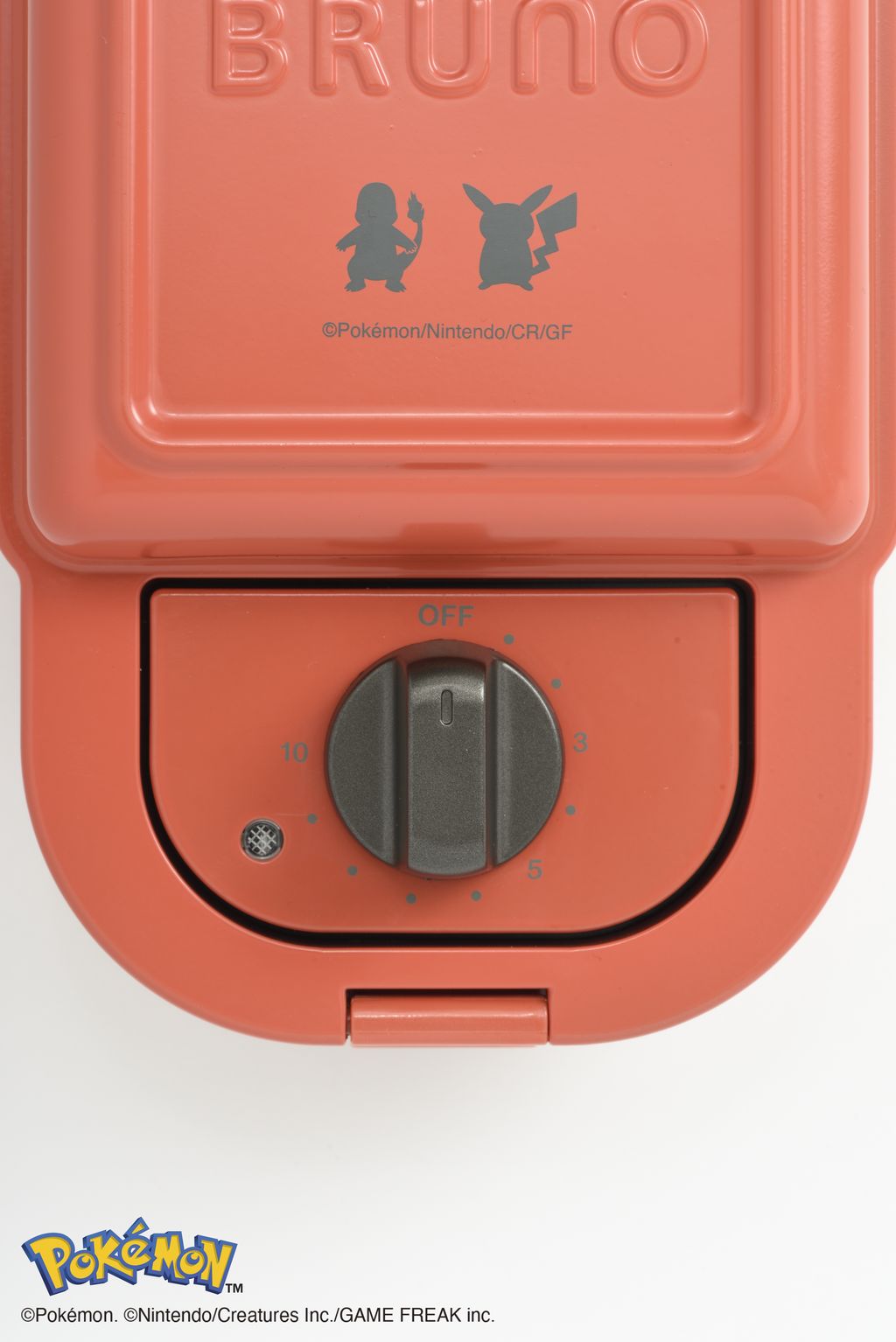 [Pre-Order Offer] Pokémon Limited Edition Single Hot Sandwich Maker (Red) - Free Taiyaki Plate Included! (Estimated delivery by November 10th)