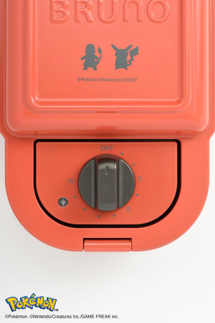 [Pre-Order Offer] Pokémon Limited Edition Single Hot Sandwich Maker (Red) - Free Taiyaki Plate Included! (Estimated delivery by November 10th)