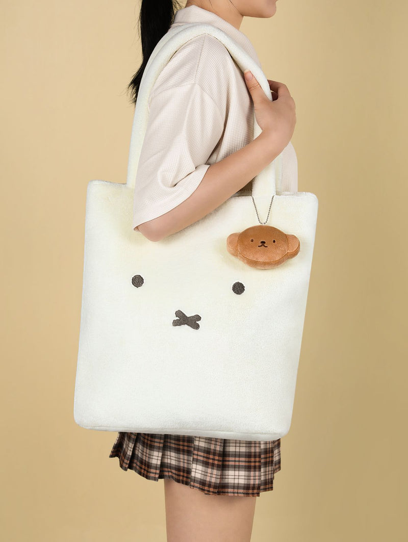 miffy 毛絨袋子 (33cm 大號) - 白色 MIF37601