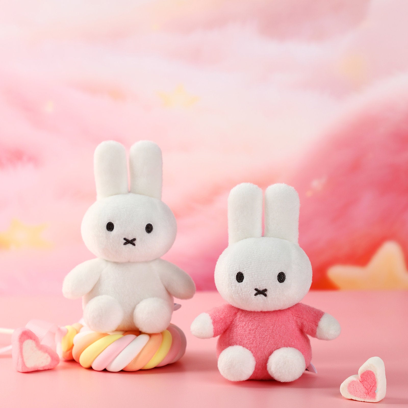 VIPO 米菲彩色毛絨鑰匙扣 - Miffy Pink | MIF37613