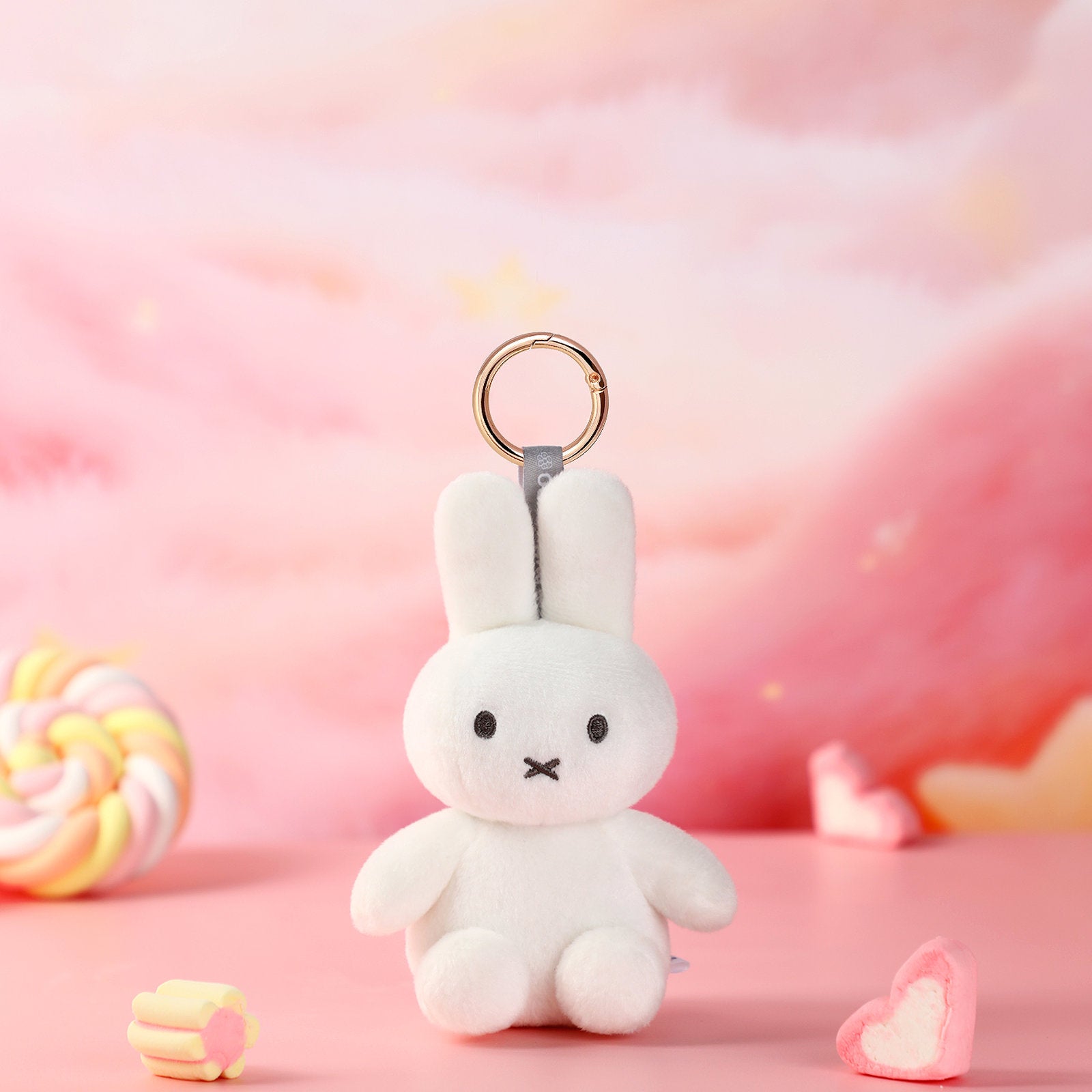 VIPO 米菲彩色毛絨鑰匙扣 - Miffy White | MIF37618
