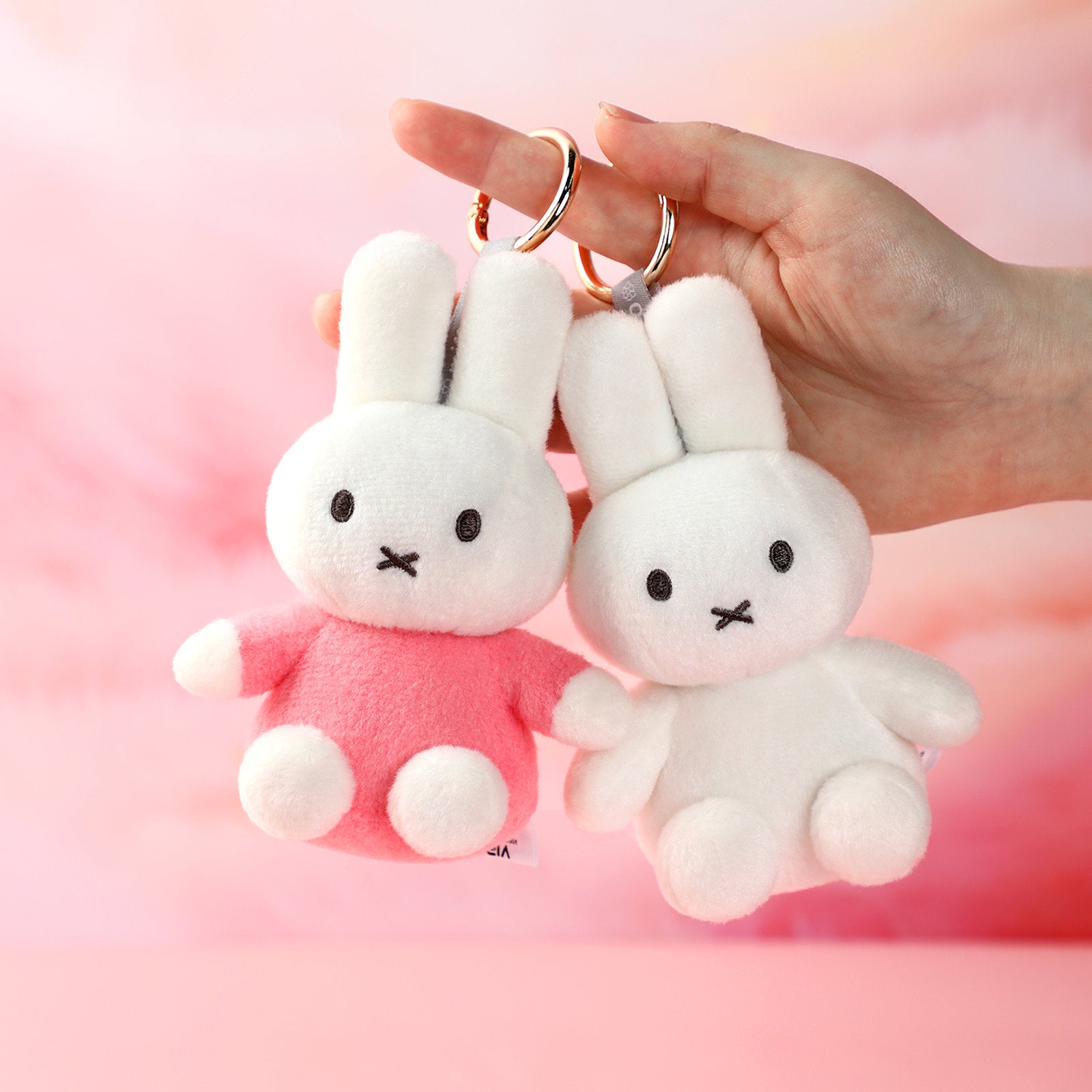 VIPO 米菲彩色毛絨鑰匙扣 - Miffy White | MIF37618