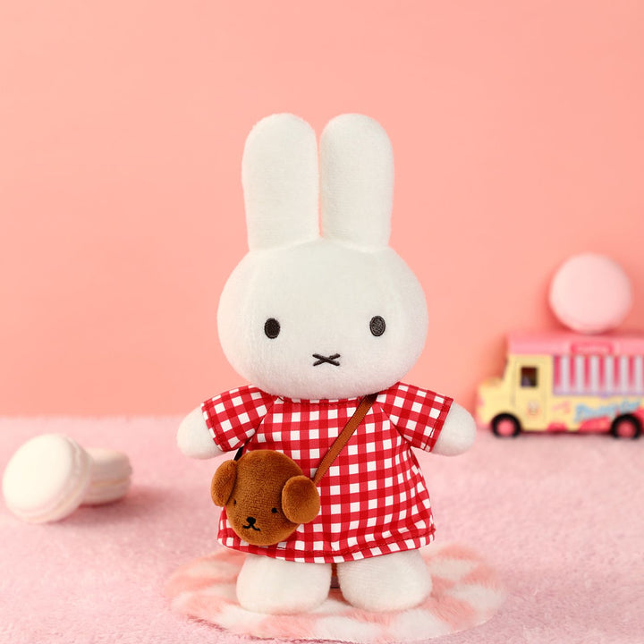 VIPO Miffy 格紋連身裙毛公仔 | MIF37619