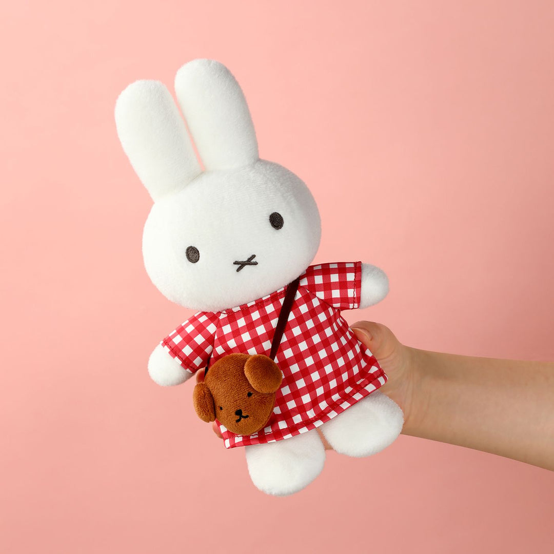 VIPO Miffy 格紋連身裙毛公仔 | MIF37619