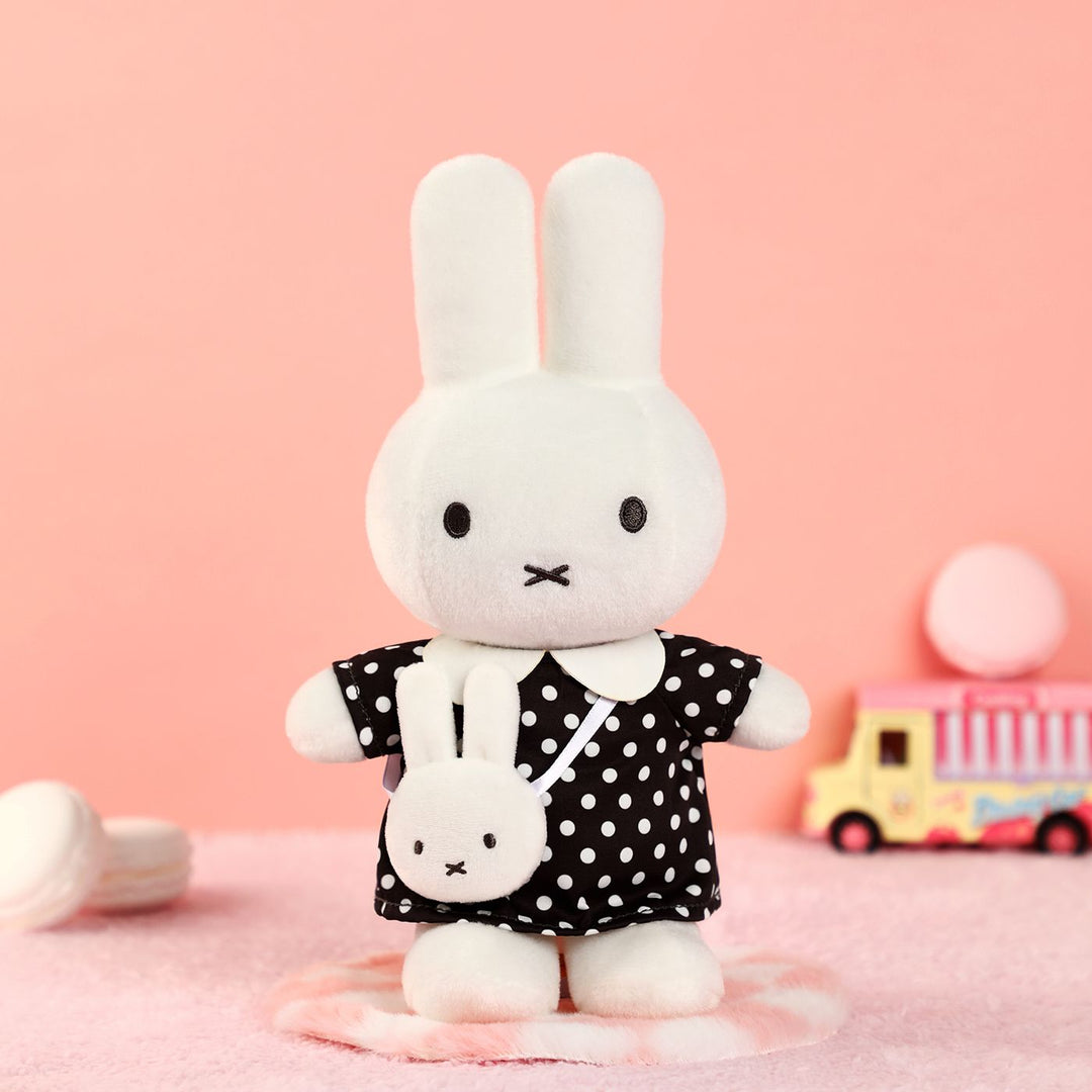 VIPO Miffy 黑波點連身裙毛公仔 | MIF37622