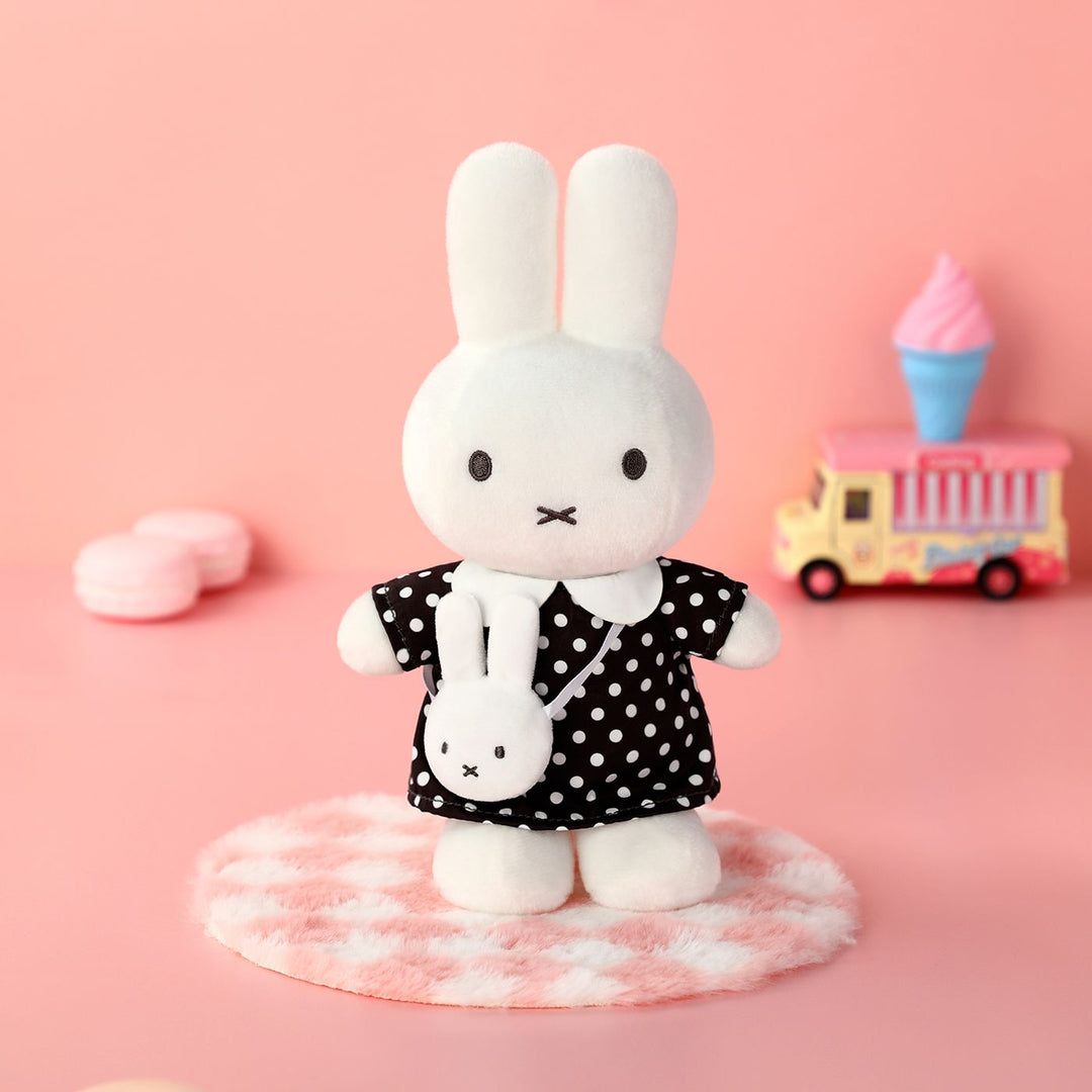 VIPO Miffy 黑波點連身裙毛公仔 | MIF37622