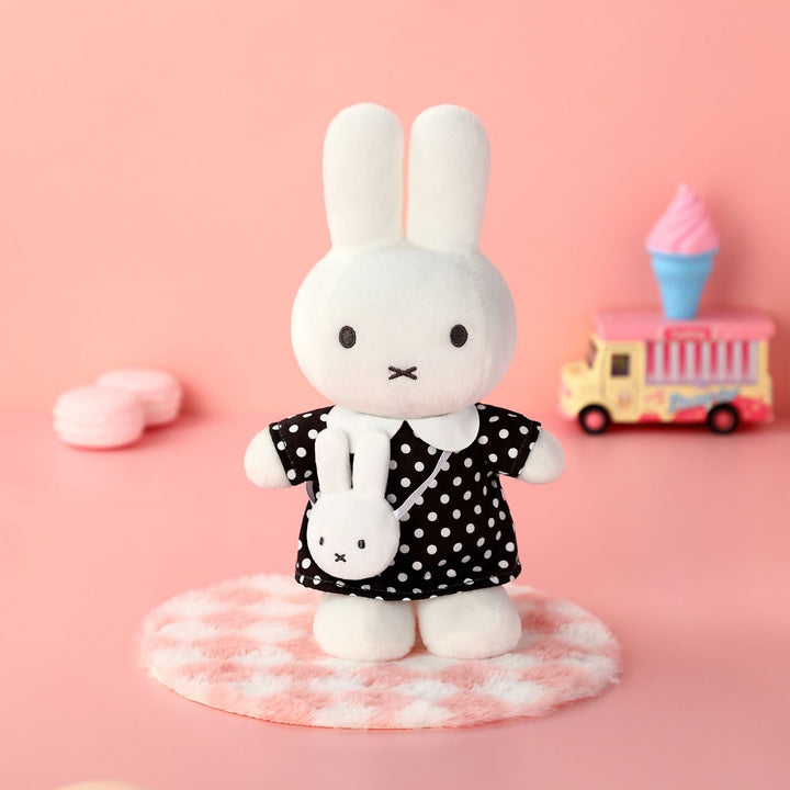 VIPO Miffy 黑波點連身裙毛公仔 | MIF37622